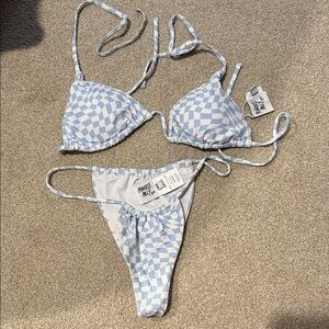 Princess Polly Blue and White Bikini